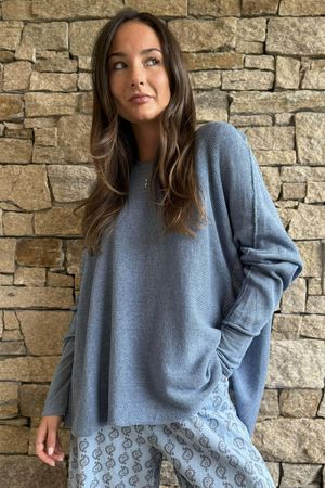 Conrad Slouch Cotton Knit Denim